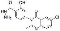 4-[(3,4-Dihydro-6-chloro-2-methyl-4-oxoquinazolin)-3-yl]-2-hydroxybenzohydrazide 구조식 이미지