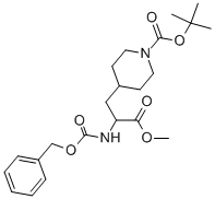 1-BOC-4-(2-CBZ-AMINO-2-METHOXYCARBONYL-ETHYL)PIPERIDINE 구조식 이미지