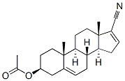 17-cyano-5,16-androstadien-3 beta-ol-3-acetate Structure