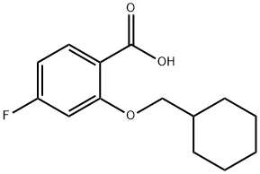 2-Cyclohexylmethoxy-4-fluorobenzoic acid 구조식 이미지