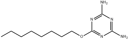 6-(옥틸옥시)-1,3,5-트리아진-2,4-디아민 구조식 이미지