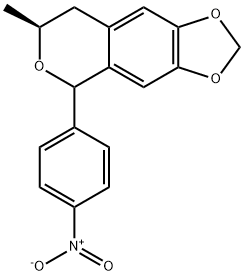 (7S)-7-METHYL-5-(4-NITROPHENYL)-7,8-DIHYDRO-5H-[1,3]DIOXOLO[4,5-G]ISOCHROMENE 구조식 이미지
