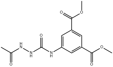 1-ACETYL-4-[3,5-BIS(METHOXYCARBONYL)PHENYL]-SEMICARBAZIDE 구조식 이미지