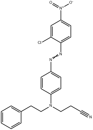 3-[p-[(2-클로로-4-니트로페닐)아조]-N-페네틸아닐리노]프로피오노니트릴 구조식 이미지