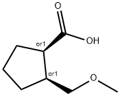 Cyclopentanecarboxylic acid, 2-(methoxymethyl)-, cis- (9CI) Structure