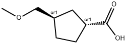 Cyclopentanecarboxylic acid, 3-(methoxymethyl)-, trans- (9CI) Structure