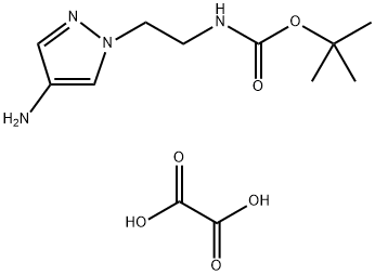 tert-butyl [2-(4-amino-1H-pyrazol-1-yl)ethyl]carbamate oxalate Structure