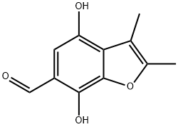 4,7-Dihydroxy-2,3-dimethyl-6-benzofurancarbaldehyde Structure