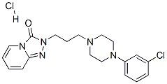 2-[3-[4-(3-chlorophenyl)piperazin-1-yl]propyl]-1,2,4-triazolo[4,3-a]pyridin-3(2H)-one hydrochloride  구조식 이미지
