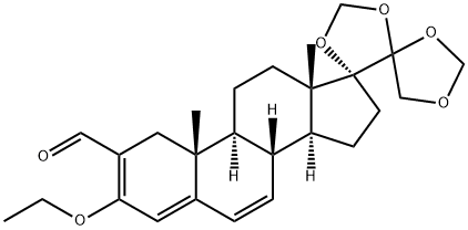 3-Ethoxy-17,20:20,21-bis(methylenebisoxy)pregna-2,4,6-triene-2-carbaldehyde 구조식 이미지