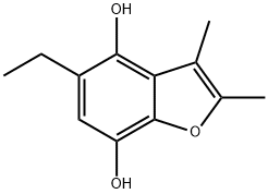 2,3-디메틸-5-에틸-4,7-벤조푸란디올 구조식 이미지