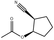 Cyclopentanecarbonitrile, 2-(acetyloxy)-, (1R,2R)- (9CI) Structure