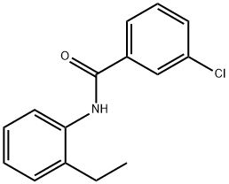 3-chloro-N-(2-ethylphenyl)benzamide Structure