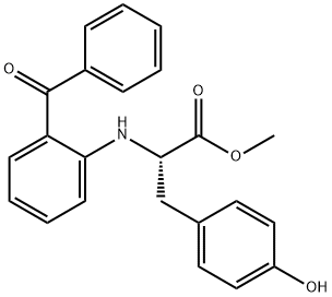 메틸N-(2-벤조일페닐)-L-티로시네이트 구조식 이미지