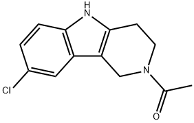 2-ACETYL-8-CHLORO-2,3,4,5-TETRAHYDRO-1H-PYRIDO[4,3-B]INDOLE 구조식 이미지