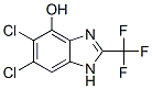 5,6-디클로로-2-(트리플루오로메틸)-1H-벤즈이미다졸-4-올 구조식 이미지