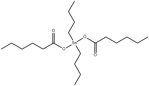 dibutylbis[(1-oxohexyl)oxy]stannane Structure