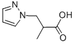 2-메틸-3-(1H-피라졸-1-일)프로판산 구조식 이미지