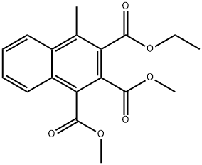 4-Methyl-1,2,3-naphthalenetricarboxylic acid 3-ethyl 1,2-dimethyl ester Structure