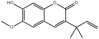 3-(1,1-Dimethyl-2-propenyl)-7-hydroxy-6-methoxy-2H-1-benzopyran-2-one Structure