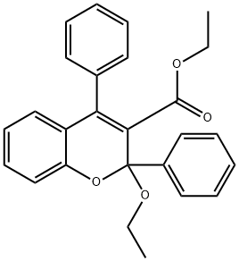 2-Ethoxy-2,4-diphenyl-2H-1-benzopyran-3-carboxylic acid ethyl ester Structure