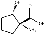 Cyclopentanecarboxylic acid, 1-amino-2-hydroxy-, (1R,2S)- (9CI) Structure