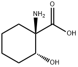 Cyclohexanecarboxylic acid, 1-amino-2-hydroxy-, (1R,2R)- (9CI) Structure