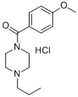 1-(p-Anisoyl)-4-propylpiperazine hydrochloride Structure