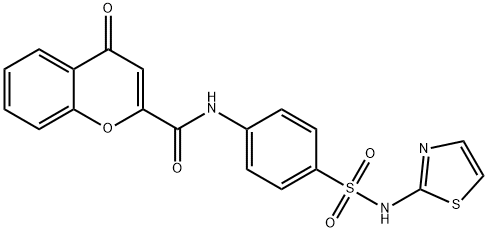 4-oxo-N-[4-(1,3-thiazol-2-ylsulfamoyl)phenyl]chromene-2-carboxamide 구조식 이미지