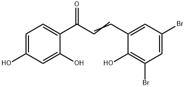 2-Propen-1-one, 3-(3,5-dibromo-2-hydroxyphenyl)-1-(2,4-dihydroxyphenyl )- 구조식 이미지