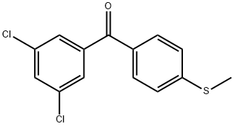 3,5-DICHLORO-4'-(THIOMETHYL)BENZOPHENONE Structure