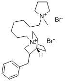 3-Benzyl-1-(7-(1-methylpyrrolidinio)heptyl)quinuclidinium, dibromide Structure