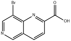 8-브로모-1,6-나프티리딘-2-카르복실산 구조식 이미지