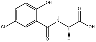 알라닌,N-(5-클로로-2-하이드록시벤조일)- 구조식 이미지