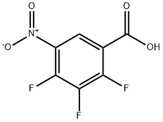 2,3,4-트리플루오로-5-니트로-벤조산 구조식 이미지