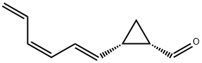 Cyclopropanecarboxaldehyde, 2-(1,3,5-hexatrienyl)-, [1S-[1alpha,2alpha(1E,3Z)]]- (9CI) Structure