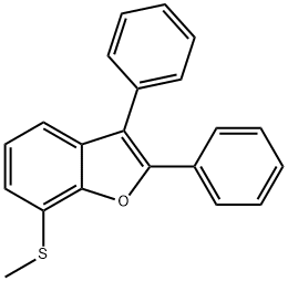 2,3-Diphenyl-7-methylthiobenzofuran Structure