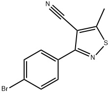3-(p-브로모페닐)-5-메틸-4-이소티아졸카르보니트릴 구조식 이미지