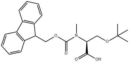 N-Fmoc-N-Methyl-O-tert-butyl-L-serine 구조식 이미지