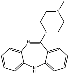 11-(4-methyl-1-piperazinyl)-5H-dibenzo(b,e)(1,4)diazepine 구조식 이미지