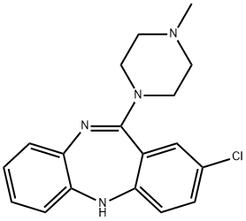 2-chloro-11-(4-methyl-1-piperazinyl)-5H-dibenzo(b,e)(1,4)diazepine 구조식 이미지