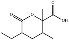 5-Ethyltetrahydro-2,3-dimethyl-6-oxo-2H-pyran-2-carboxylic acid 구조식 이미지