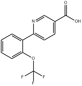 6-(2-Trifluoromethoxyphenyl)-nicotinic acid Structure