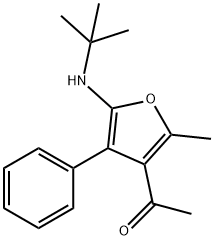 Ethanone,  1-[5-[(1,1-dimethylethyl)amino]-2-methyl-4-phenyl-3-furanyl]- 구조식 이미지