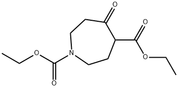 1H-아제핀-1,4-디카르복실산,헥사하이드로-5-옥소-,1,4-디에틸에스테르 구조식 이미지