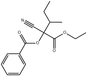 2-시아노-2-(벤조일옥시)-3-메틸발레르산에틸에스테르 구조식 이미지