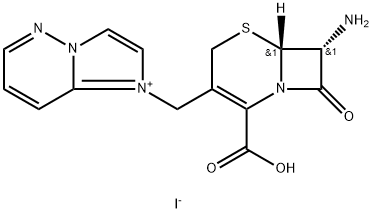 1-[((7R)-7-AMINO-4-CARBOXY-3,4-DIDEHYDROCEPHAM-3-YL)METHYL]-1H-IMIDAZO[1,2-B]PYRIDAZIN-4-IUM IODIDE Structure
