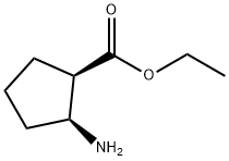 Cyclopentanecarboxylic acid, 2-amino-, ethyl ester, (1R-cis)- (9CI) 구조식 이미지