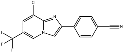 4-[8-Chloro-6-(trifluoromethyl)imidazo-[1,2-a]pyridin-2-yl]benzonitrile Structure
