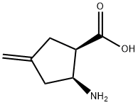 시클로펜탄카르복실산,2-아미노-4-메틸렌-,(1R,2S)-(9CI) 구조식 이미지